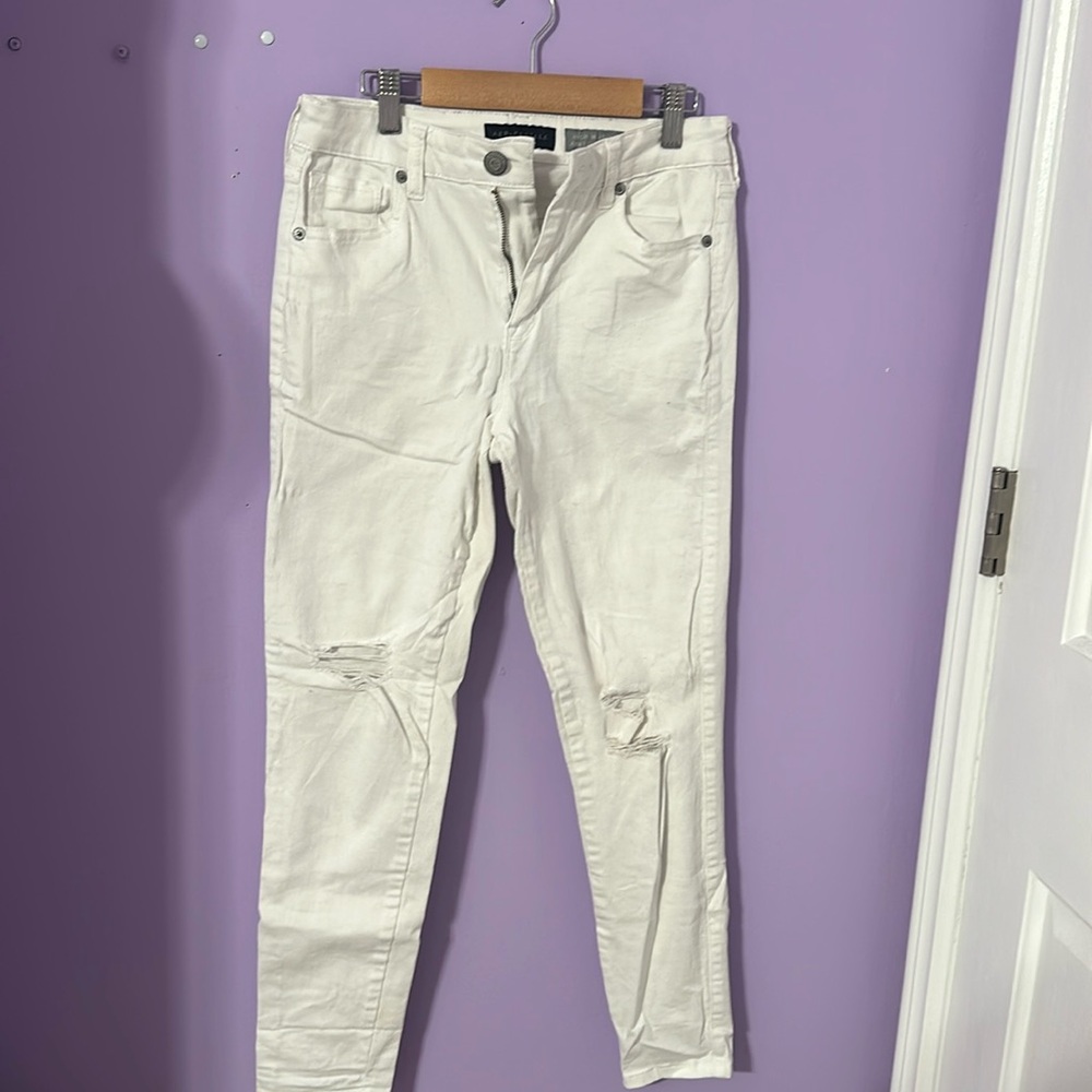 Aeropostale White High Waisted Ankle Jegging Skinny Jeans